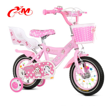 Steel material 14 inch city bike with fashion design/Pink 4 wheel bicicle bike kids/Xingtai factory Yimei children bicycle